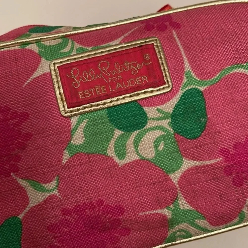 Lily Pulitzer Pink cosmetics bag